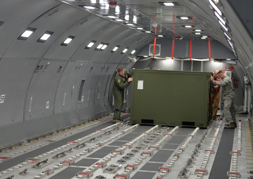 Pease receives KC-46 pallet racking and fuselage trainer > 157th Air ...