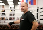 DLA Aviation employee teaching boxing