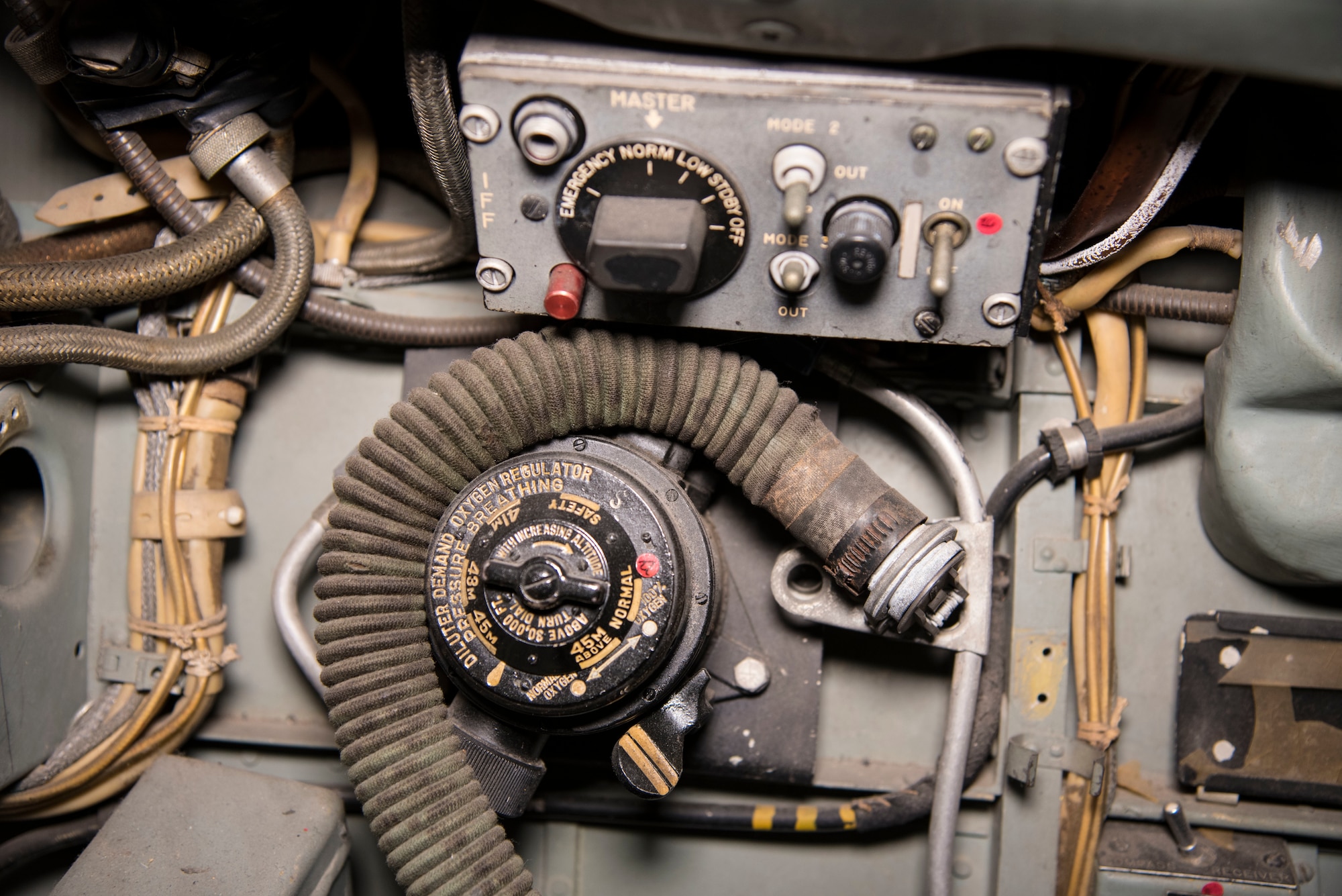 DAYTON, Ohio -- Mikoyan-Gurevich MiG-15 cockpit view in the Korean War Gallery at the National Museum of the United States Air Force. (U.S. Air Force photo by Ken LaRock)