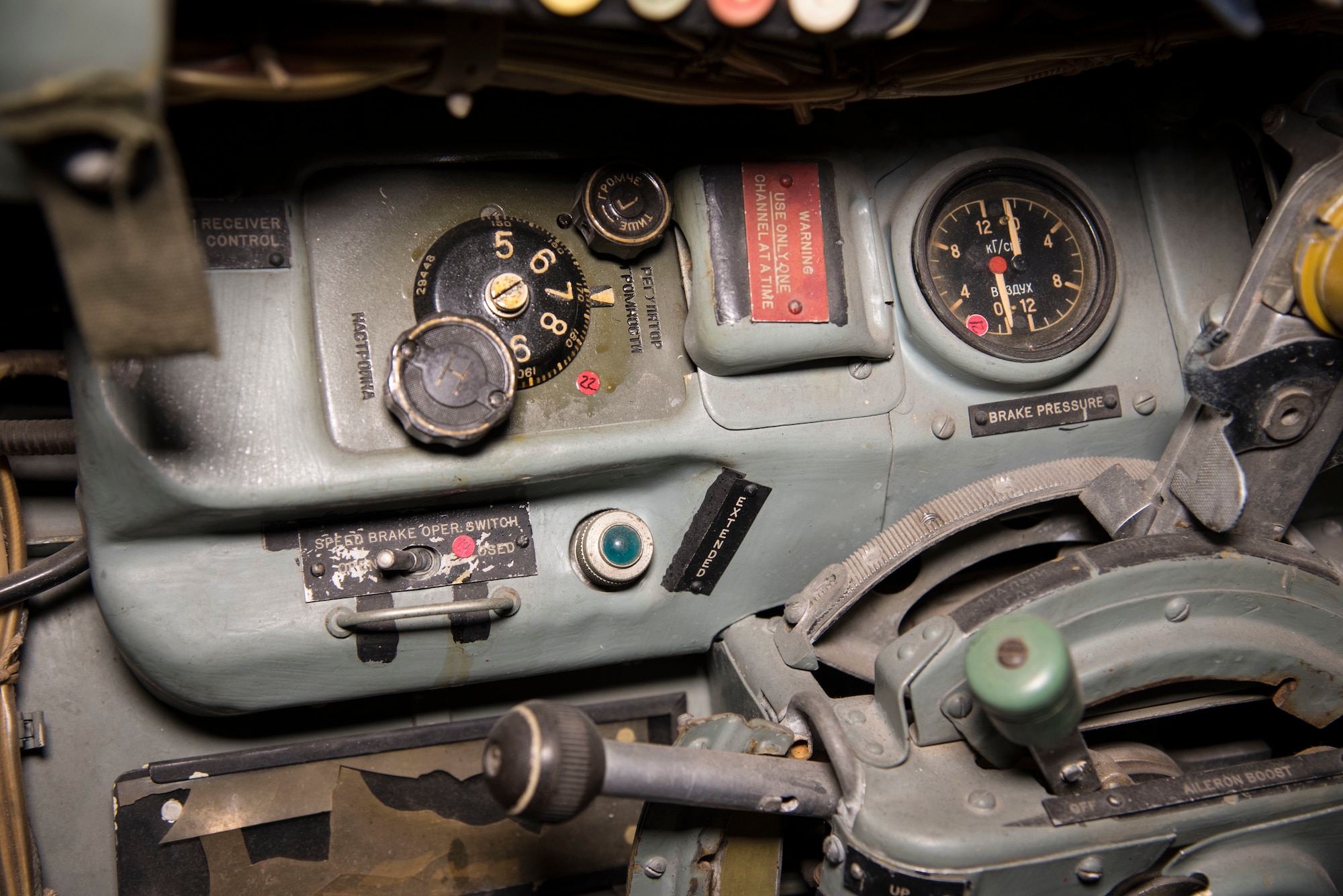 DAYTON, Ohio -- Mikoyan-Gurevich MiG-15 cockpit view in the Korean War Gallery at the National Museum of the United States Air Force. (U.S. Air Force photo by Ken LaRock)