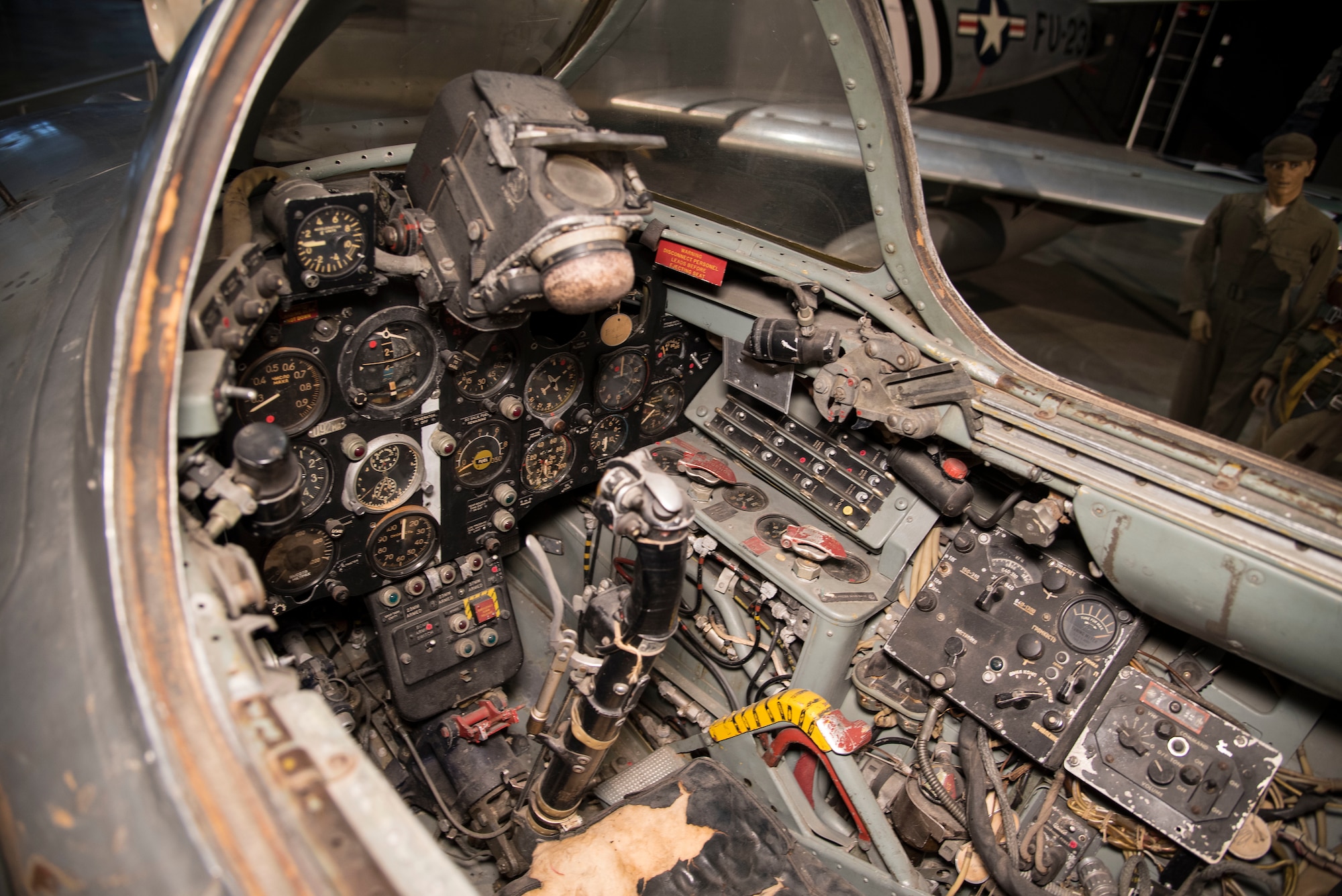 DAYTON, Ohio -- Mikoyan-Gurevich MiG-15 cockpit view in the Korean War Gallery at the National Museum of the United States Air Force. (U.S. Air Force photo by Ken LaRock)