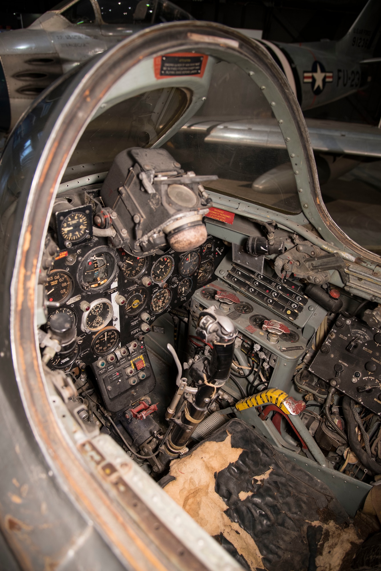 DAYTON, Ohio -- Mikoyan-Gurevich MiG-15 cockpit view in the Korean War Gallery at the National Museum of the United States Air Force. (U.S. Air Force photo by Ken LaRock)