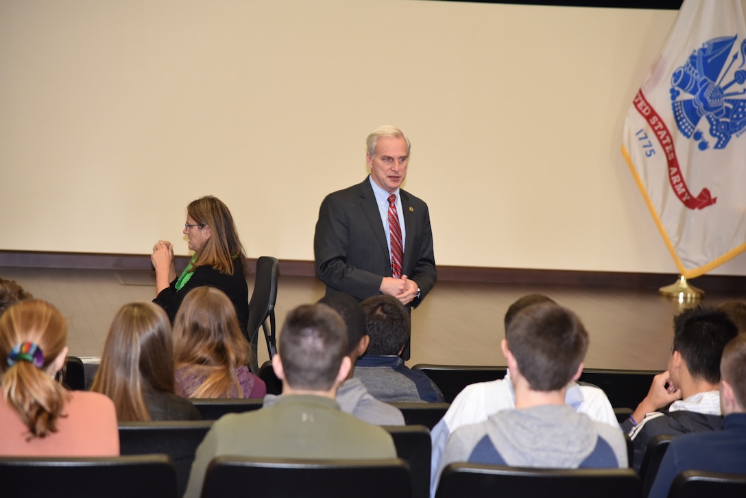 Central York high school students visit teacher’s former employer to learn logistics