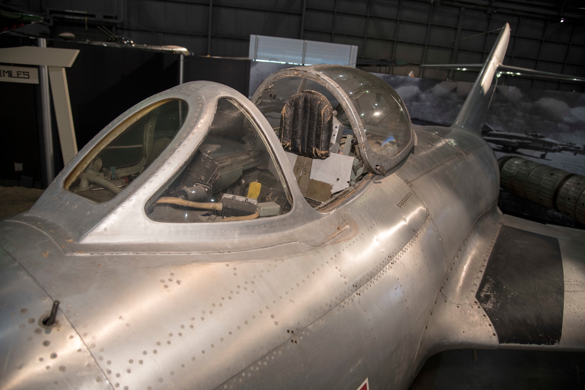 DAYTON, Ohio -- Mikoyan-Gurevich MiG-15 on display in the Korean War Gallery at the National Museum of the United States Air Force. (U.S. Air Force photo by Ken LaRock)