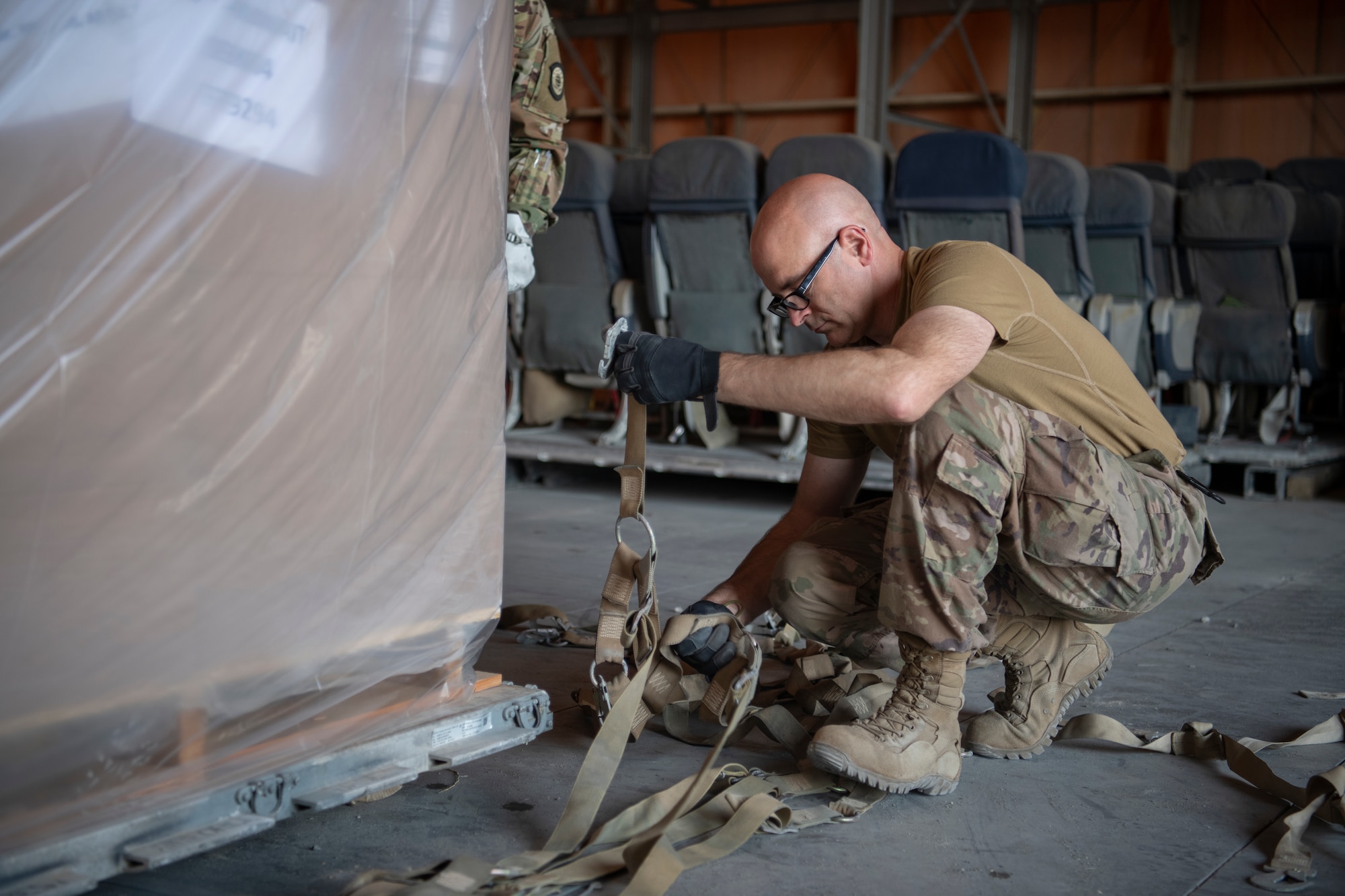 Airman Preparing Pallet