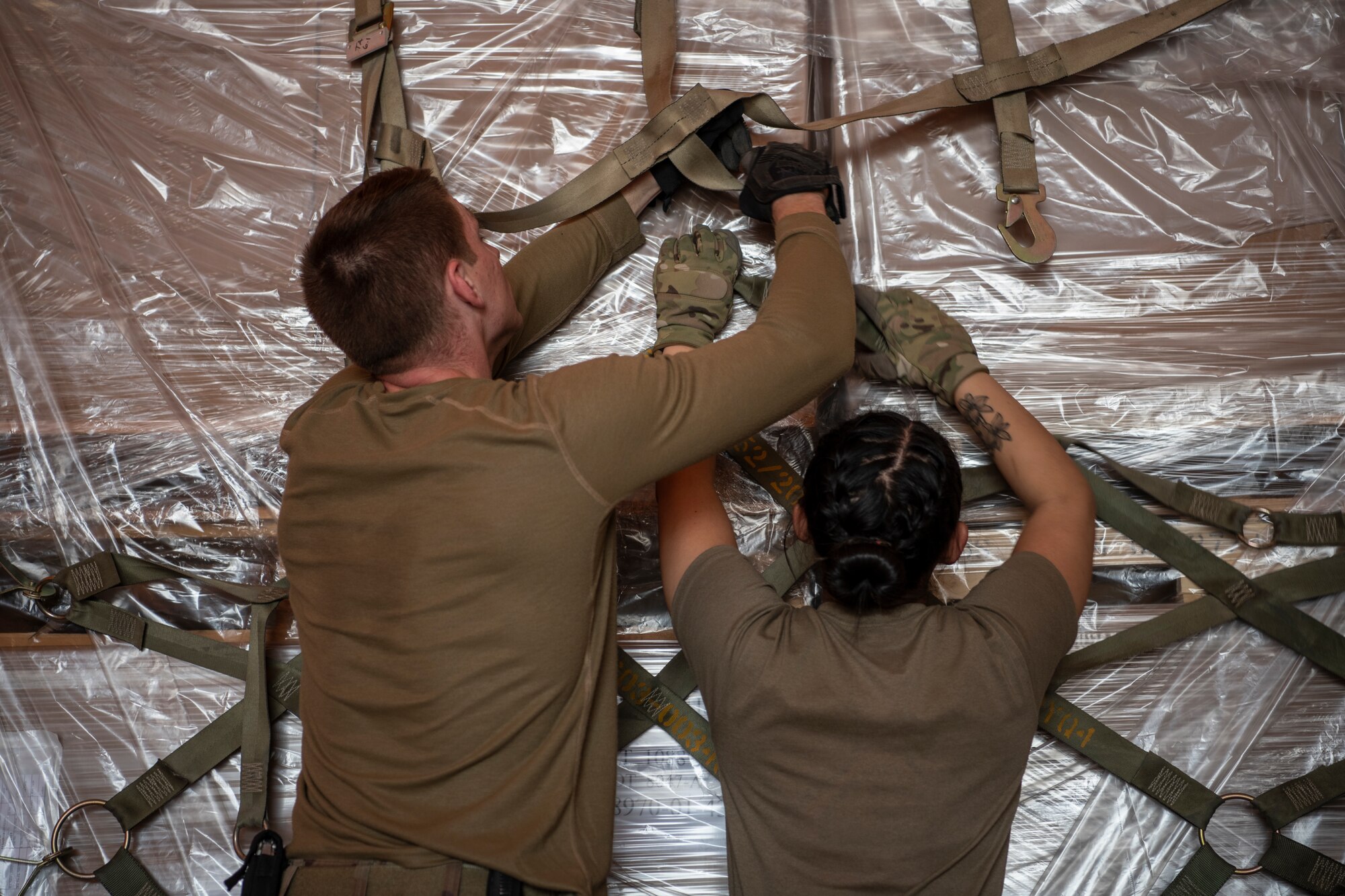 Airmen Preparing Pallet