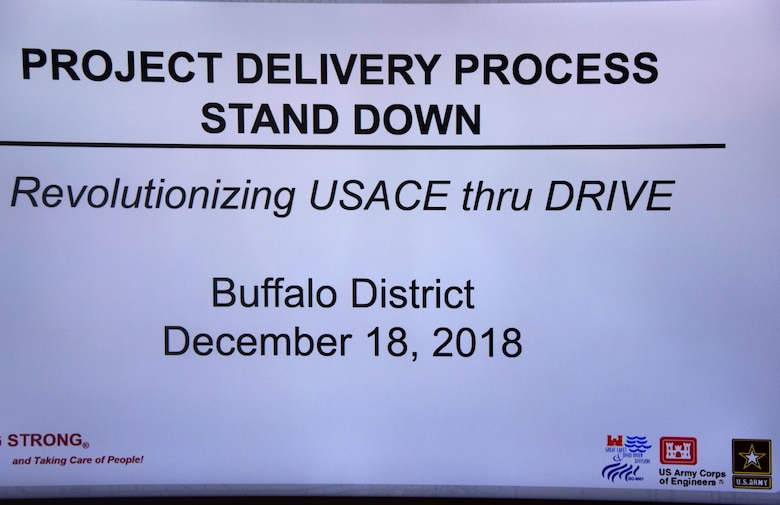 The U.S. Army Corps of Engineers, Buffalo District recently engaged multidisciplinary teams within our organization by holding an off-site project delivery business process stand down meeting with the goal of identifying areas to be more efficient in executing the program and accomplishing the mission, Buffalo, New York, December 18, 2018.