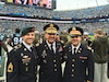 From left to right, Sgt.1st Class Philip Nordstrom, Col. Mark Nordstrom and 1st Lt. Joel Nordstrom enjoyed a day at a Carolina Panthers "Salute to Service" football game where Col. Nordstrom gave the opening invocation before the game.  (Photo Credit: Photo courtesy of Sgt. 1st Class Philip Nordstrom)