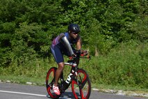 Sgt. 1st Class Michael Smith, U.S. Army recruiter and athlete, trained to compete as a triathlete at the Paralympic level. He recently moved to Colorado Springs, Colorado, from Fort Knox, Kentucky to serve as part of the U.S. Army's World Class Athlete Paralympic Program.