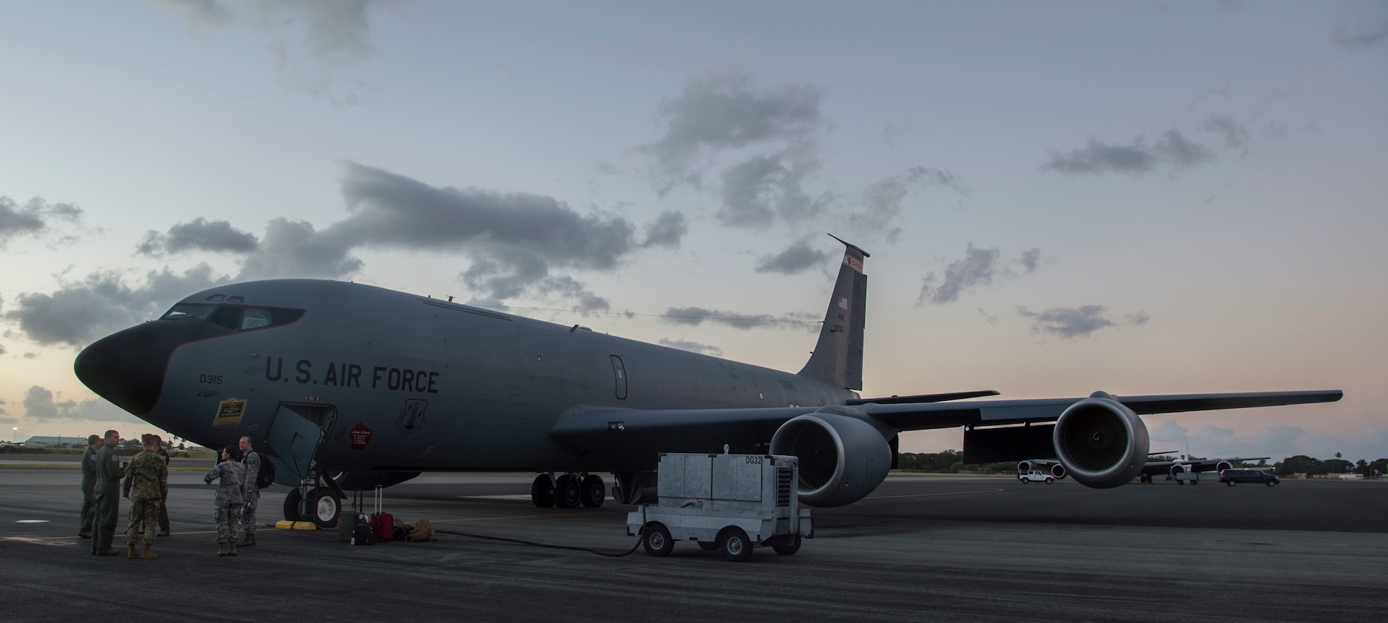 A KC-135 Stratotanker from the Wisconsin Air National Guard prepares for takeoff during Sentry Aloha 19-1, Dec. 13, 2018. Sentry Aloha 19-1 exercises have been conducted by the HIANG for over 20 years.