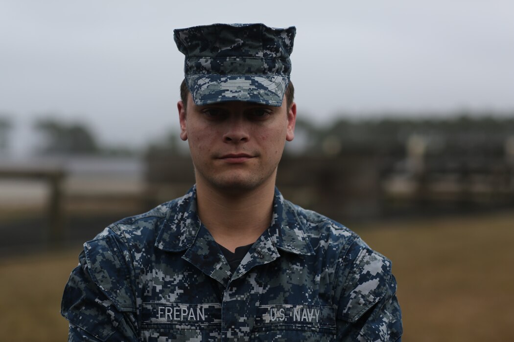 Seaman Joseph Frepan, a hospitalman assigned to Parris Island starts his day at midnight, hours before any recruits wake up, to prepare medical supplies for the next company’s Crucible. The training doesn’t start until he arrives on site.  As one of many U.S. Navy Corpsmen assigned to Parris Island, Frepan’s top priority is the recruits’ physical and mental welfare

 “Most people don’t understand the amount of time that it takes for us to be fully prepared for [the crucible] The most rewarding part about being a Corpsman is when you get to help someone. Even though a lot of the time you aren’t recognized for it, it’s still helping people who need it, and it’s worth all the effort.”