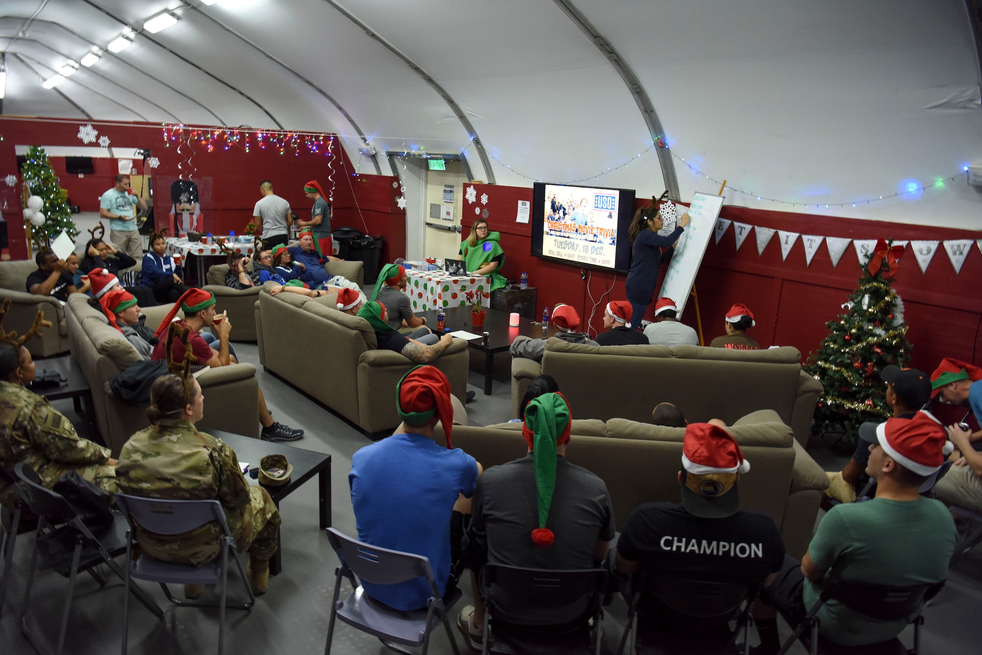 The United Service Organizations at Al Dhafra Air Base, United Arab Emirates, hosted trivia night on Dec. 18, 2018.