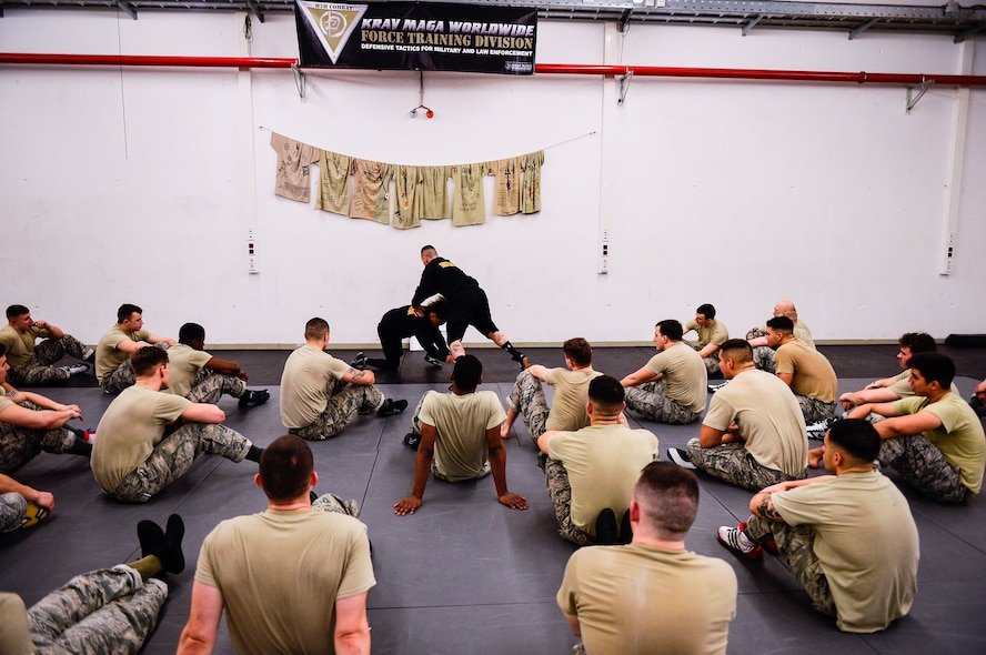 Security forces Airmen participate in a Raven Qualification Training Course on Ramstein Air Base, Germany, Jan. 29, 2017. A mobile training team arrived at Ramstein from Joint Base McGuire-Dix-Lakehurst, New Jersey, to conduct the course at the request of 86th Airlift Wing and U.S. Air Forces in Europe and Air Forces Africa leadership. (U.S. Air Force photo by Senior Airman Joshua Magbanua)