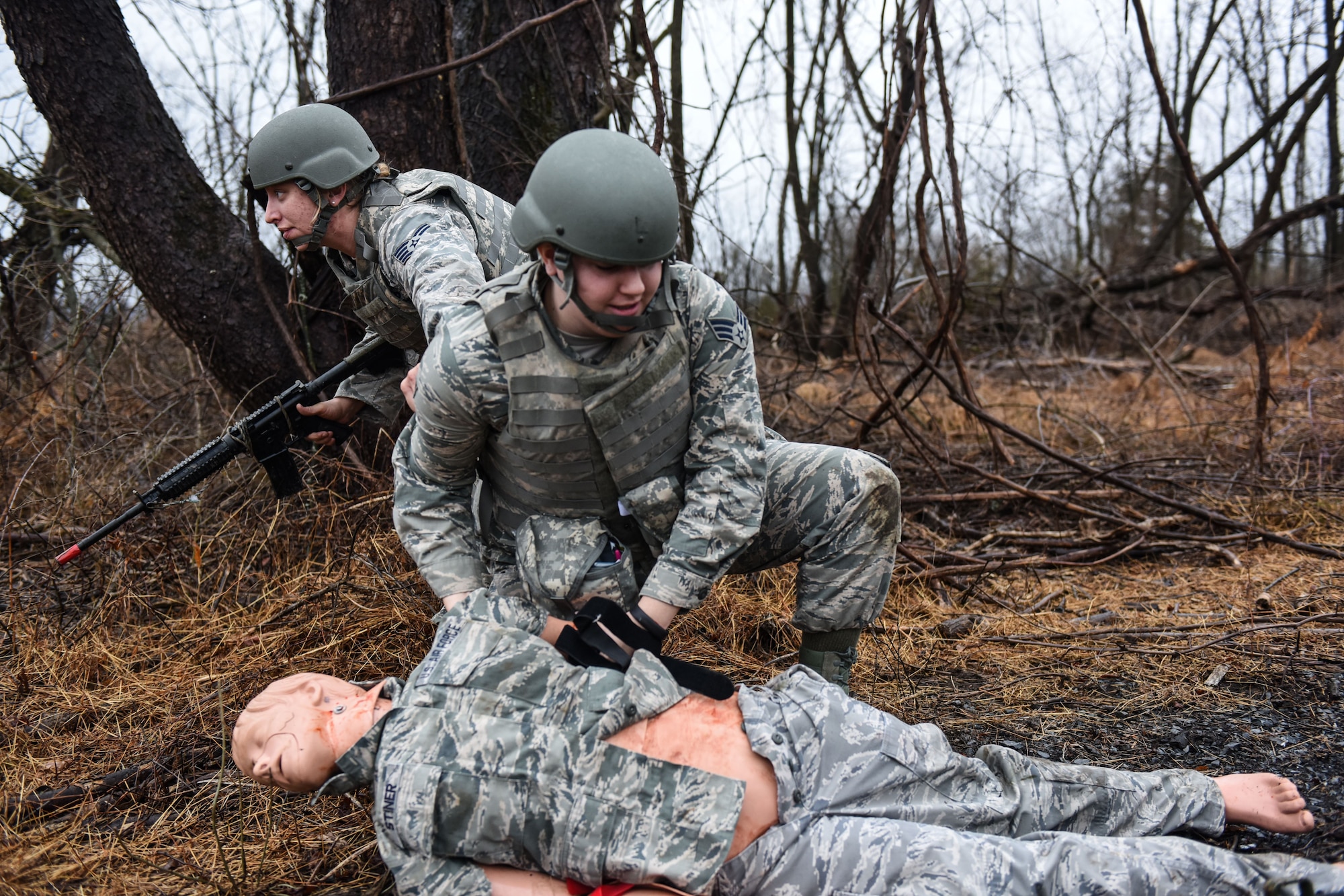 193rd Special Operations Wing Airmen conduct Tactical Combat Casualty Care course.