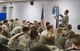 Briefing by base chaplain