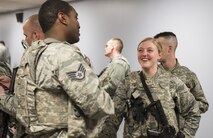 Security Forces Airmen talking