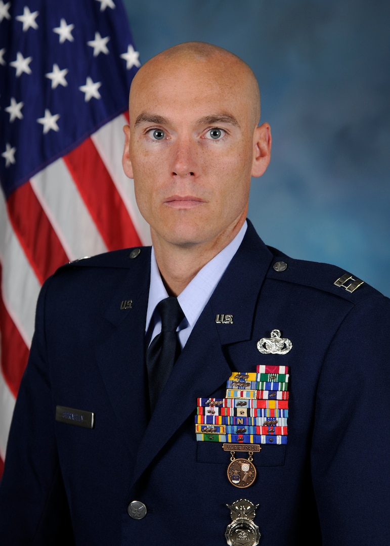 Capt. Nathan G. Spradley won the Outstanding Security Forces Company Grade Officer Award for the Air Education & Training Command 2017 Security Forces Individual Award Winners.