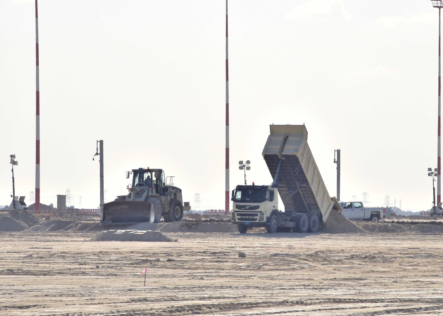 — Construction is currently underway to provide a work environment for U.S. coalition forces to continue aerial port operations in Kuwait City. The aerial port is a strategic logistics point to deliver passengers and cargo throughout the U.S. Central Command area of responsibility and its future was recently put in jeopardy due to a construction project timeline issue.
