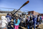 NC Soldiers at school career day in helicopter