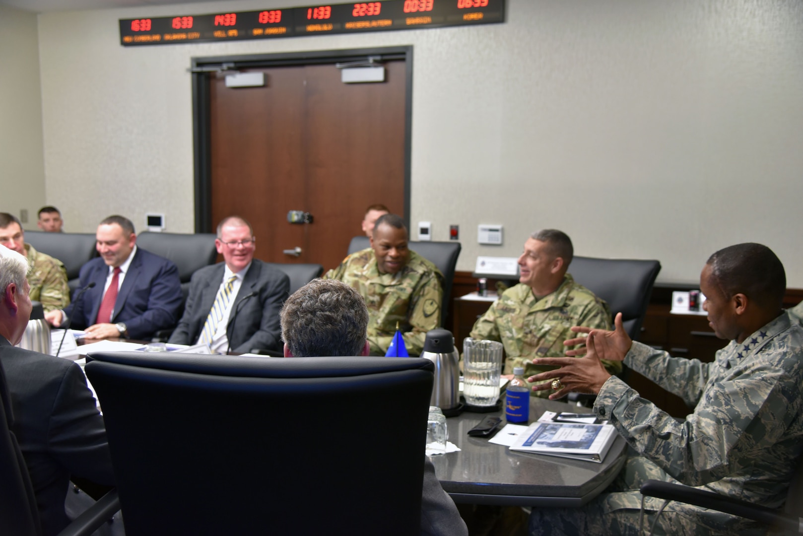 Distribution leadership hosts Gen. Darren McDew, USAF, USTRANSCOM Commander