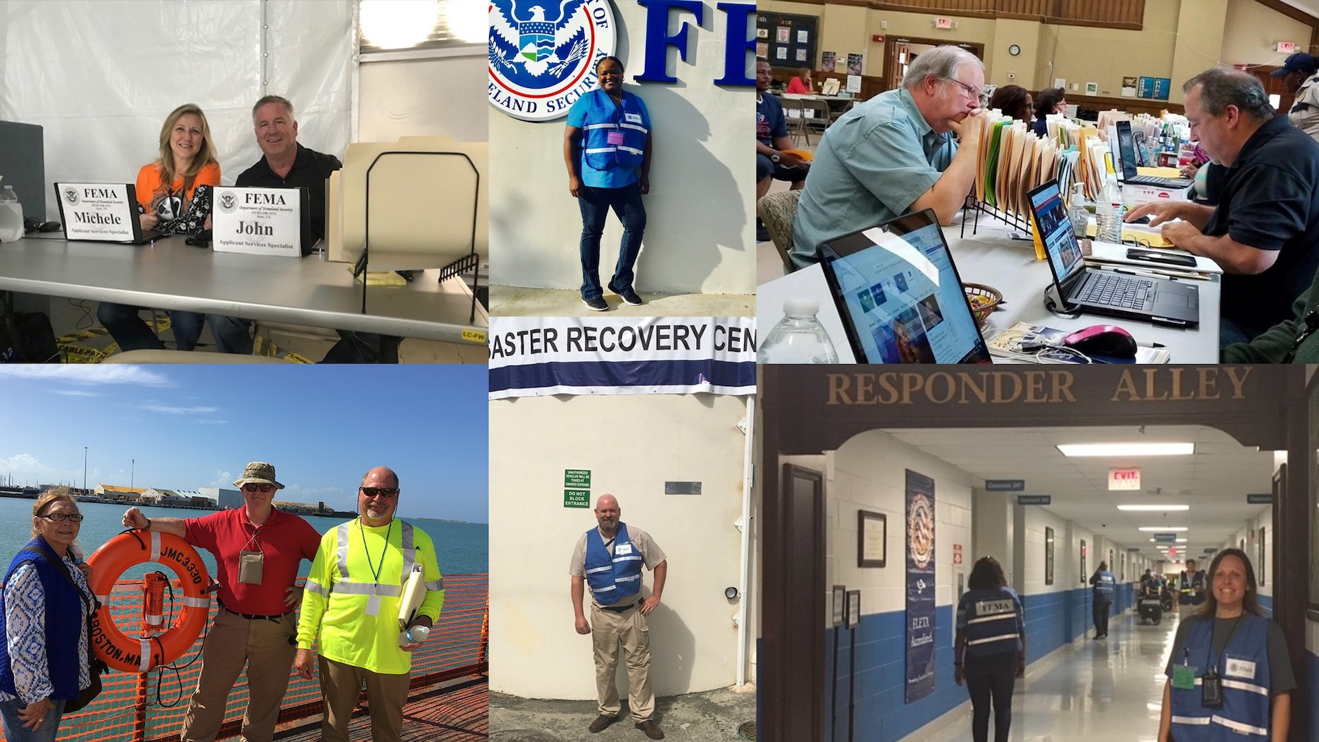 Over 300 Defense Contract Management Agency employees volunteered to deploy with the Federal Emergency Management Agency during relief efforts in the fall of 2017. Ten volunteers were selected and contributed 45 days of support in locations around the country and its territories. (DCMA graphic by Elizabeth Szoke)