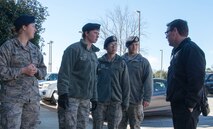 Vickers instructed 20th SFS Airmen on how to efficiently evacuate injured victims of an active shooter incident to quickly provide potentially life-saving treatment.