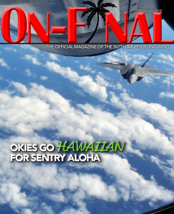 The February 2018 edition of the On-final, the official magazine of the 507th Air Refueling Wing at Tinker Air Force Base, Oklahoma.