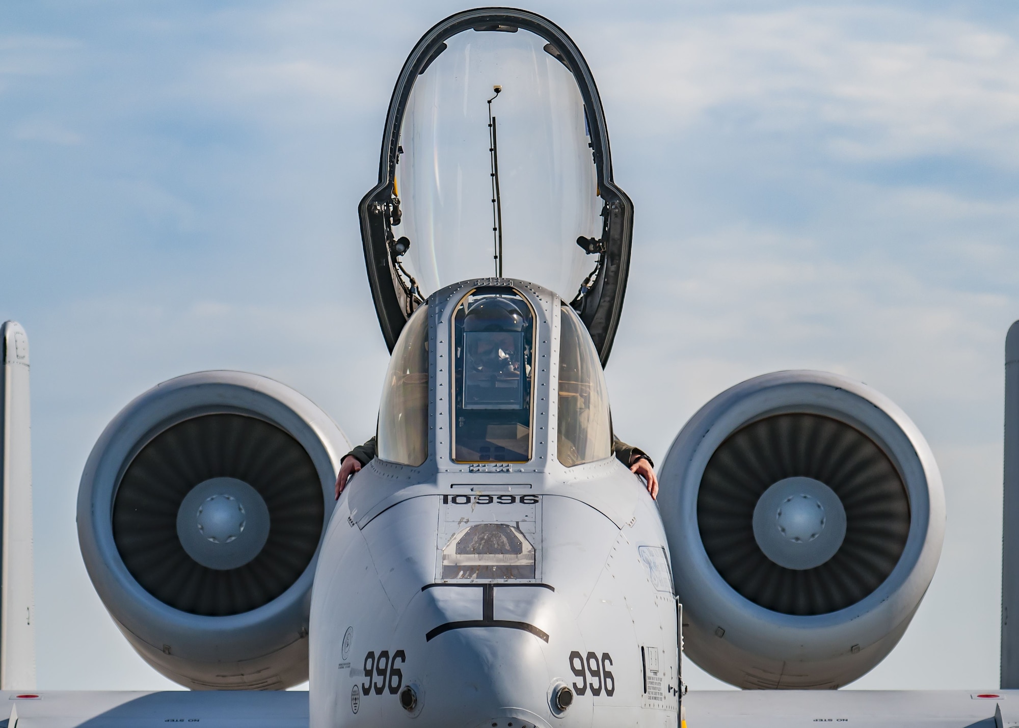 Capt. Jason Davenport, A-10 Thunderbolt II pilot from the 107th Fighter Squadron sits inside the flightdeck during a preflight inspection, Feb. 2, 2018 at Patrick Air Force Base, Fla