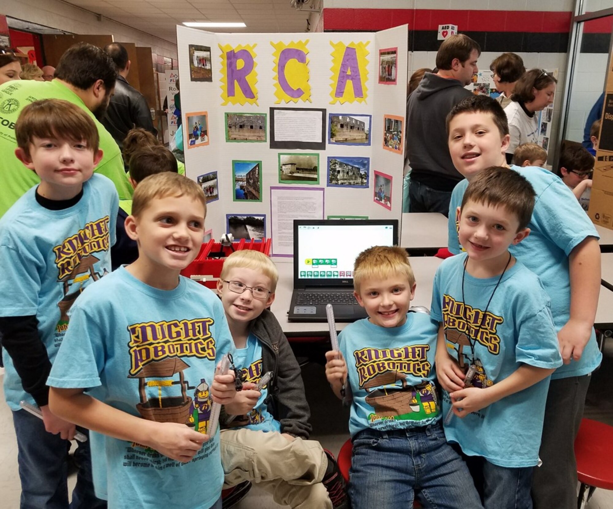 These elementary students participate as  FIRST® LEGO® League Junior Teams at the FIRST® LEGO® League (FLL) Qualifying Tournament held Dec. 9 in Manchester. To prepare for the competitions, students research a real-world problem, such as food safety, recycling or energy, and then develop a solution and present their results. (Courtesy photos)