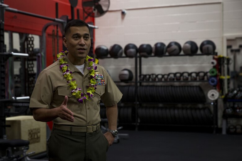 U.S. Marine Corps Col. Raul Lianez, commanding officer, Marine Corps Base Hawaii, speaks at the reopening of the base's Semper Fit High-Intensity Tactical Training (HITT) Center, Feb. 2, 2018. The newly remodeled HITT Center and Fitness Center feature new equipment, flooring, and infrastructure designed to ensure that Marines aboard the installation can produce readiness by being able to better ready themselves for the challenges of the modern warfighter. (U.S. Marine Corps photo by Sgt. Alex Kouns)