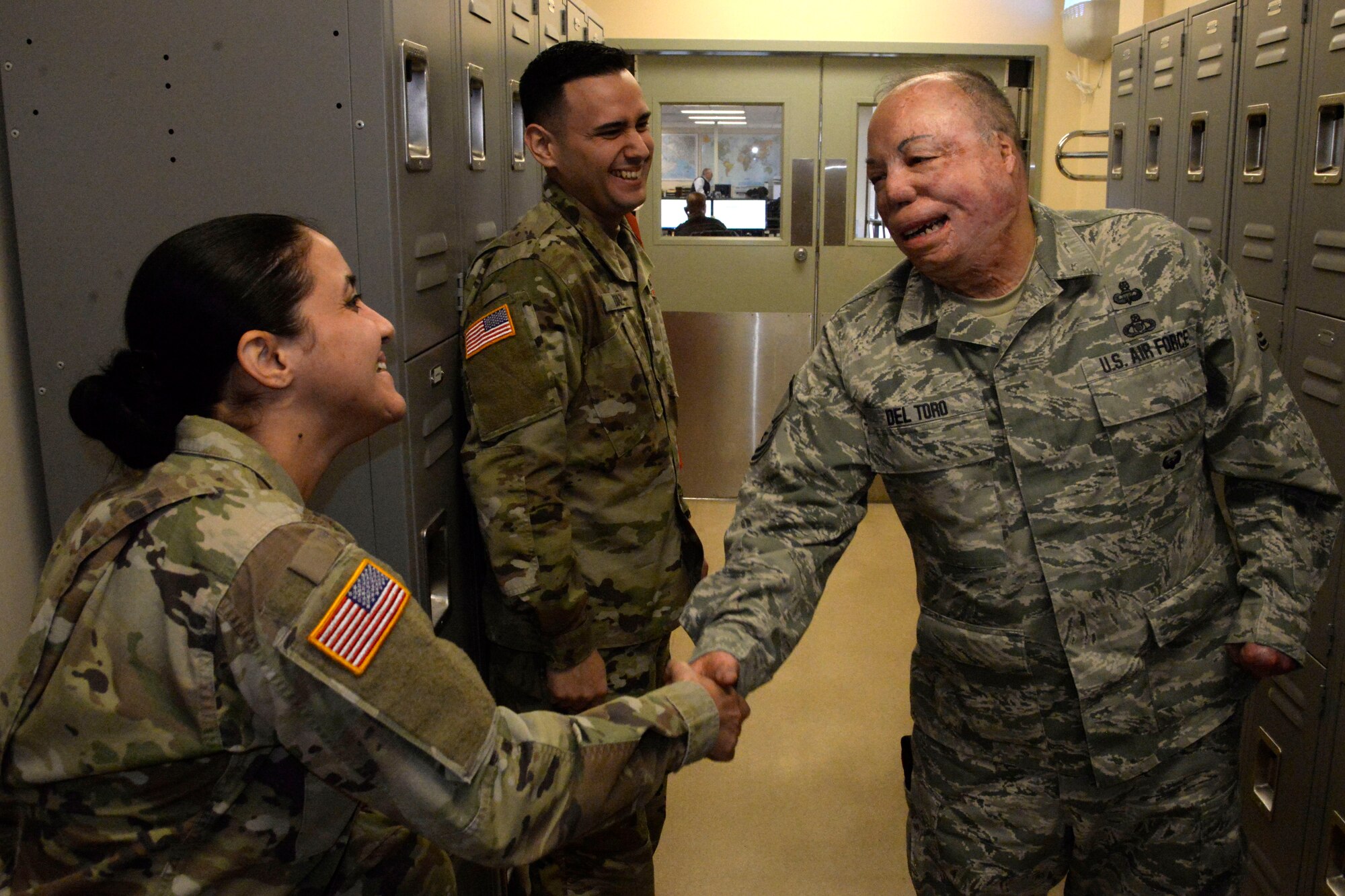 Air Force Wounded Warrior visits Team Dover