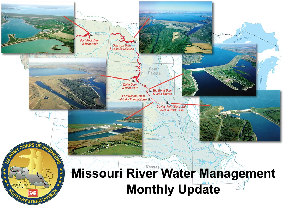 Missouri River Water Management Monthly Update - Each month, from January through the end of the runoff season, Missouri River water managers and weather forecasters report the conditions of the Missouri River Basin.