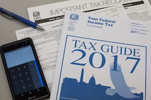 The tax offices at Joint Base Langley-Eustis, Virginia will begin offering services to active duty, retirees and dependents to file tax returns starting Jan. 30 2017.
 The tax center on Fort Eustis in building 2733 on Madison Avenue will open from Jan. 29 through April 13 and the office at Langley Air Force Base at 450 Weyland Road, will open Jan. 30 through April 13. The Ft. Eustis center will have walk-in times Monday, Wednesday and Friday from 8 a.m. to 4 p.m.; Tuesday and Thursday will only be available to active duty members with appointments. (U.S. Air Force photo by Airman 1st Class Anthony Nin Leclerec)