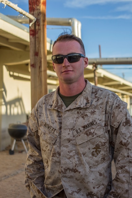 Pfc. Trevor Rowett is a combat videographer with 3rd Marine Regiment, and is an only child. His greatest inspirations in the Marine Corps were his first NCOs, and got his competitive personality from playing sports growing up. (U.S. Marine Corps photo by Pfc. Rachel K. Porter)