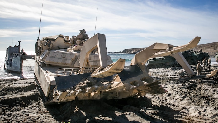 Marine Corps makes history with mine plow prototype for Assault Breacher Vehicle