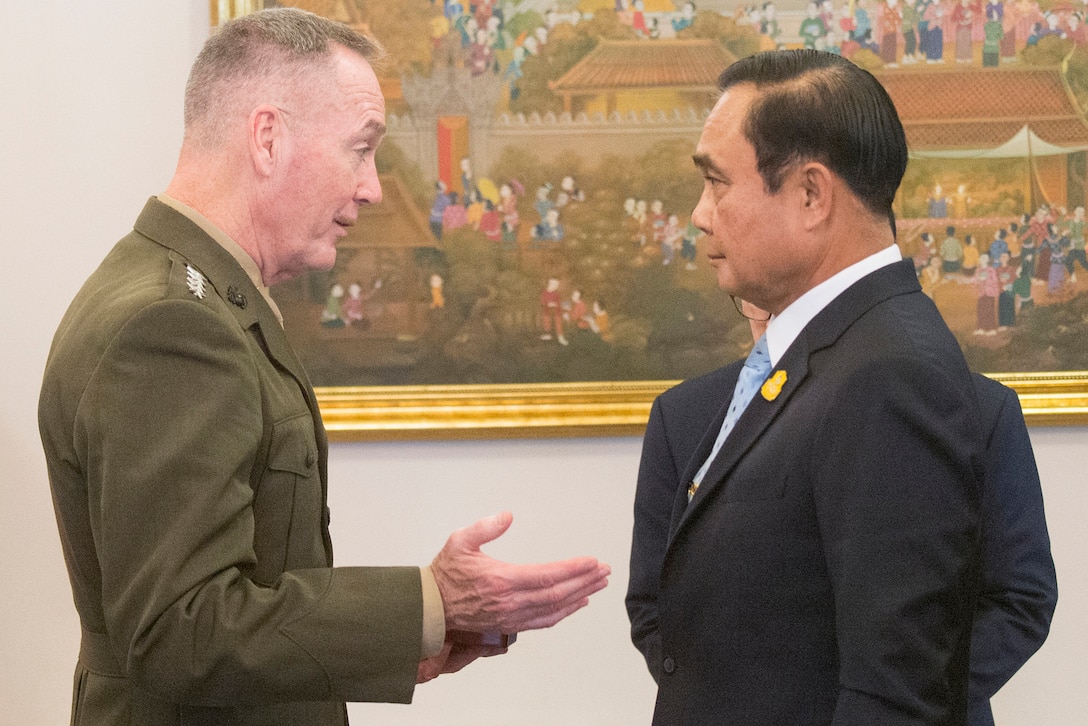 The chairman of the Joint Chiefs of Staff speaks to the prime minister