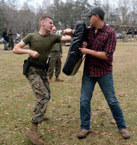 Marines participate in Security Augmentation Force training