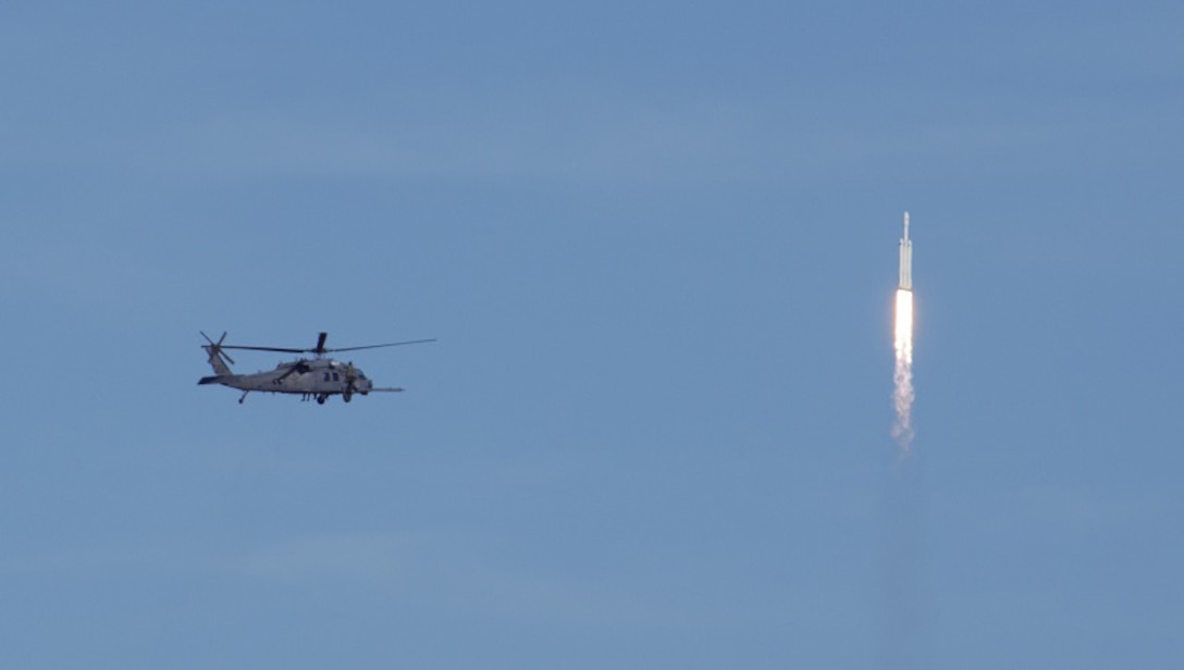 Reserve Citizen Airmen from the 920th Rescue Wing support the successful launch of SpaceX's Falcon 9 Heavy launch February 7, 2018.