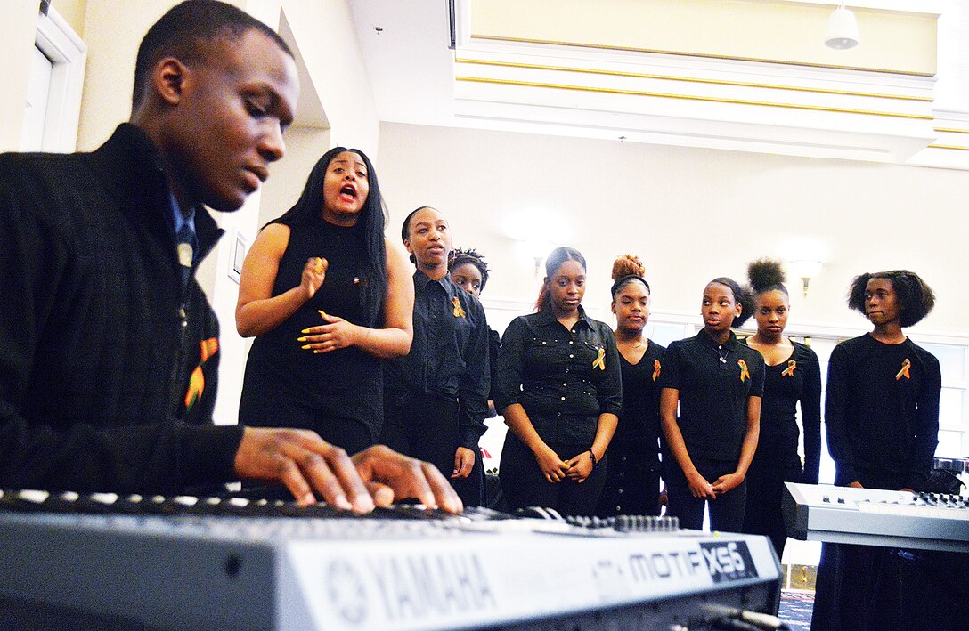 Washington, D.C., Eastern High School Choir offered powerful melodies of perserverance during the annual Black History Month Prayer Breakfast at The Clubs at Quantico.