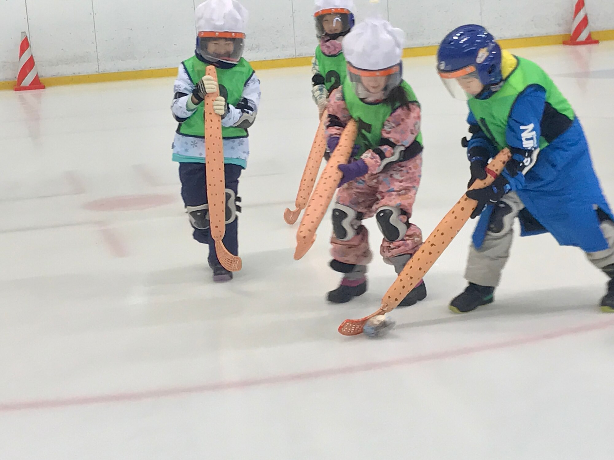 Misawa City and Misawa Air Base kids compete in the 6th Misawa Ice Hockey Exhibition.