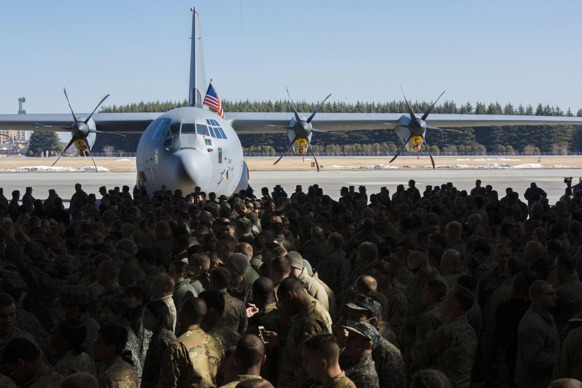 Vice President Michael Pence Addresses Troops at Yokota