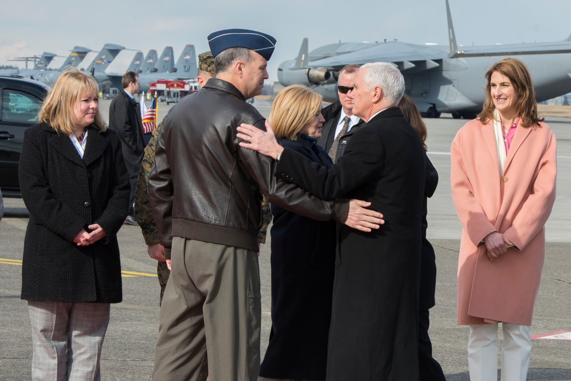 Vice President Michael Pence Addresses Troops at Yokota