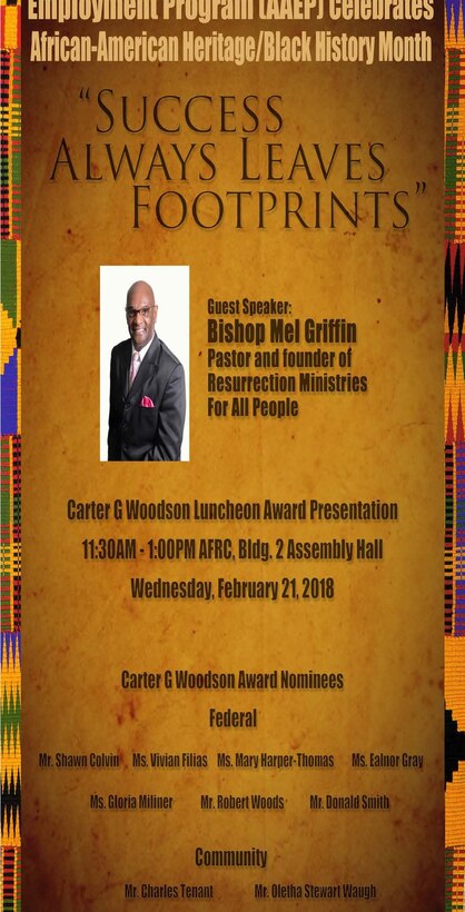 Copy of flyer for the Carter G. Woodson (CGW) Award Luncheon