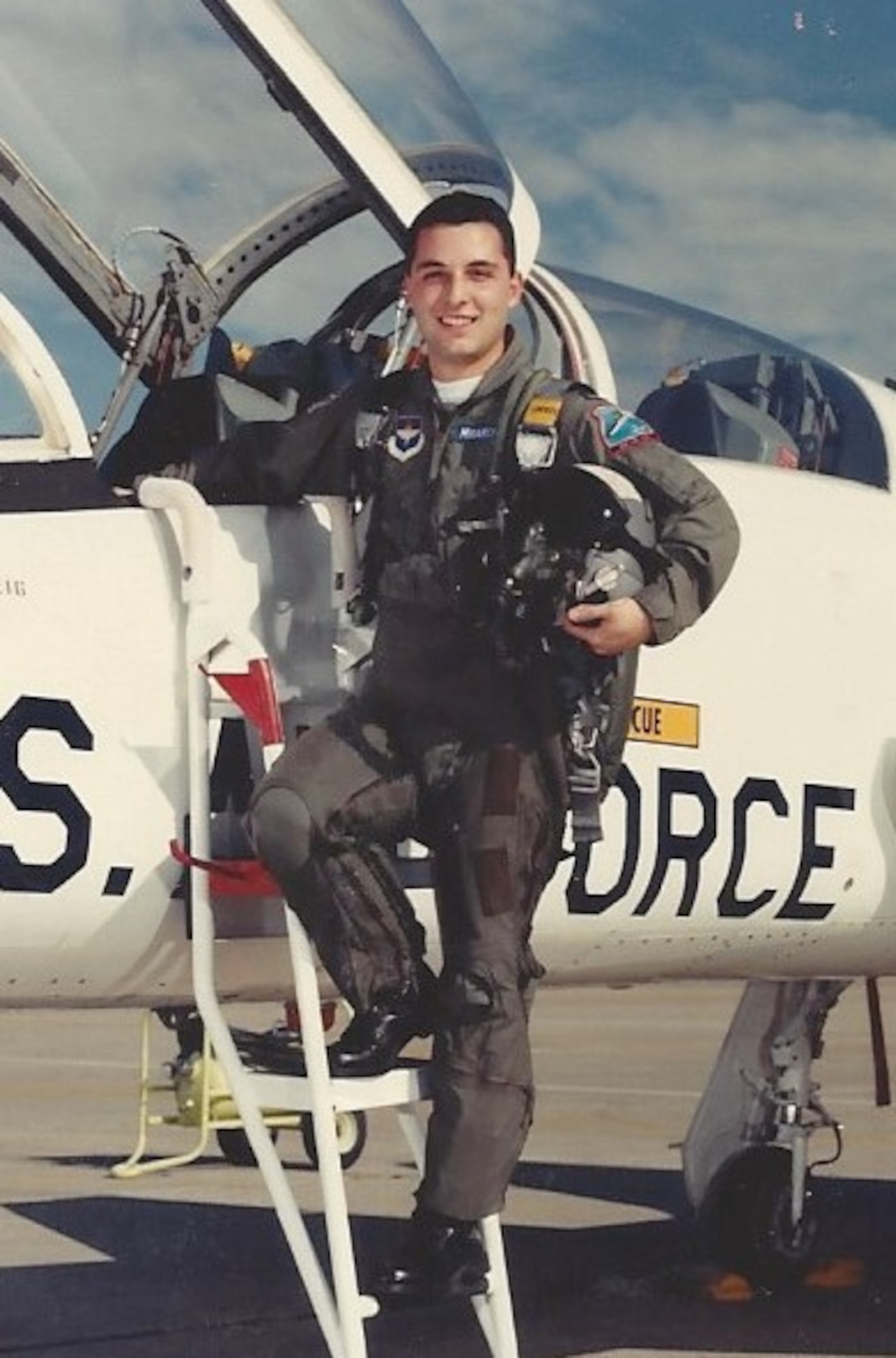 2nd Lt. Joe Mirarchi prepares to fly during undergraduate pilot training in 1988.