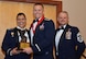 Col. Dana Nelson, 507th Air Refueling Wing vice commander, and Chief Master Sgt. David Dickson, 507th ARW command chief, present the 507th ARW Company Grade Officer of the Year award to 2nd Lt. Ryan Cheney, 507th SFS, Feb. 3, 2018, in Midwest City, Okla. (U.S. Air Force photo/Tech. Sgt. Samantha Mathison)