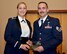 Lt. Col. Kim Vaillancourt, 507th Medical Squadron commander,  presents the 2017 507th MDS Combat Medic of the Year award for outstanding performance to Staff Sgt. Matthew Loar, 507th MDS, Feb. 3, 2018, Midwest City, Okla. (U.S. Air Force photo/Tech. Sgt. Samantha Mathison)