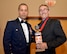 Maj. Damien Miller, 507th Logistics Readiness Squadron commander, presents the 2017 507th LRS Logistics Professional of the Year award for outstanding performance to Mr. James Steinmann, 507th LRS, Feb. 3, 2018, Midwest City, Okla. (U.S. Air Force photo/Tech. Sgt. Samantha Mathison)