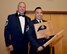 Chief Master Sgt. Nickolas Swainston, 507th Security Forces Squadron, presents the 2017 507th SFS Defender of the Year award for outstanding performance to Master Sgt. Hector Flores, 507th SFS, Feb. 3, 2018, in Midwest City, Okla. (U.S. Air Force photo/Tech. Sgt. Samantha Mathison)