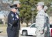 Gary Fowler, Sumter City Police Department emergency management coordinator, holds a flag presented by 20th Fighter Wing Airmen at Shaw Air Force Base, S.C., Feb. 2, 2018.
