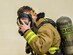 An Airman assigned to the 56th Civil Engineer Squadron puts on an oxygen respirator during structural firefighting training at Luke Air Force Base, Ariz., Jan. 16, 2018. Firefighters use hands-on, realistic training scenarios to better prepare them for real-world situations. (U.S. Air Force photo/Airman 1st Class Caleb Worpel)